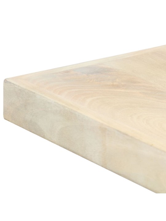 Ruokapöytä valkoinen 160x80x75 cm mangopuu