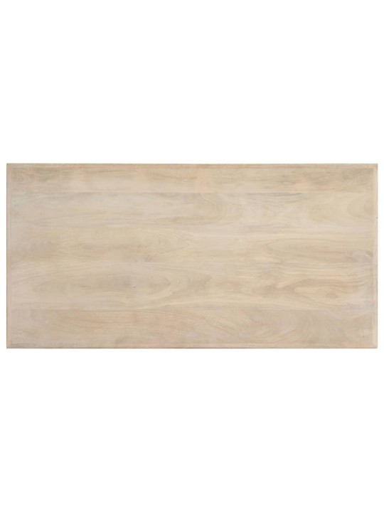 Ruokapöytä valkoinen 120x60x75 cm mangopuu