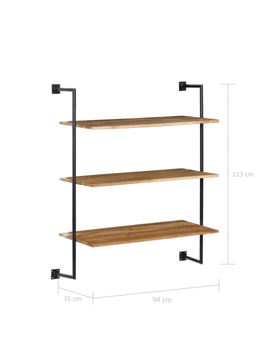 Seinähylly 94x35x113 cm kiinteä akaasiapuu