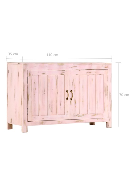 Senkki vaaleanpunainen 110x35x70 cm täysi mangopuu