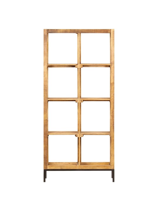 Kirjahylly 80x25x175 cm kiinteä mangopuu