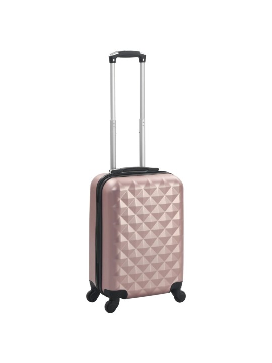 Kovapintainen matkalaukku ruusukulta ABS