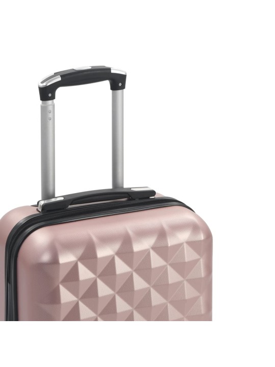 Kovapintainen matkalaukku ruusukulta ABS