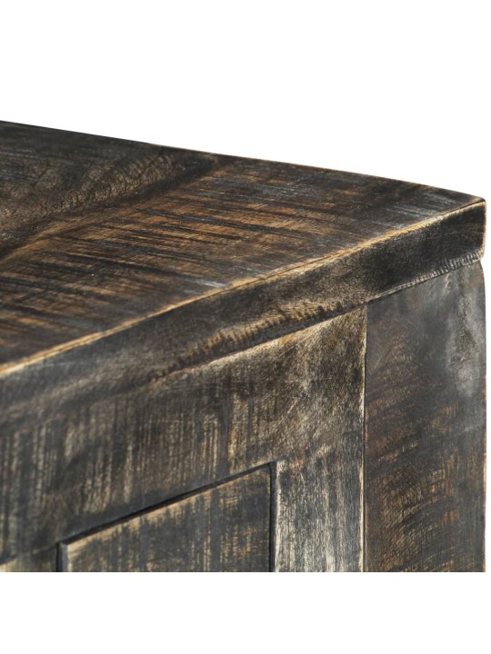 Työpöytä musta 110x50x75 cm täysi mangopuu
