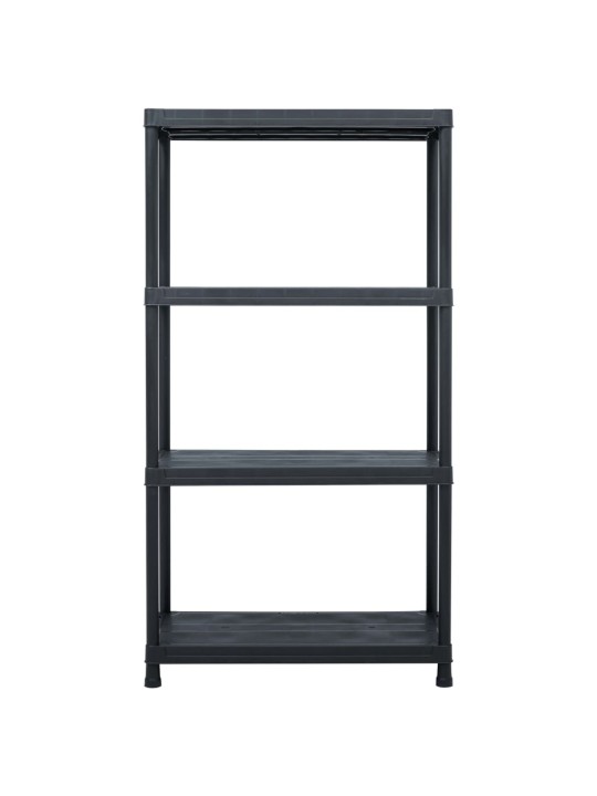 Varastohyllyt 5 kpl muovi 60x30x138 cm musta