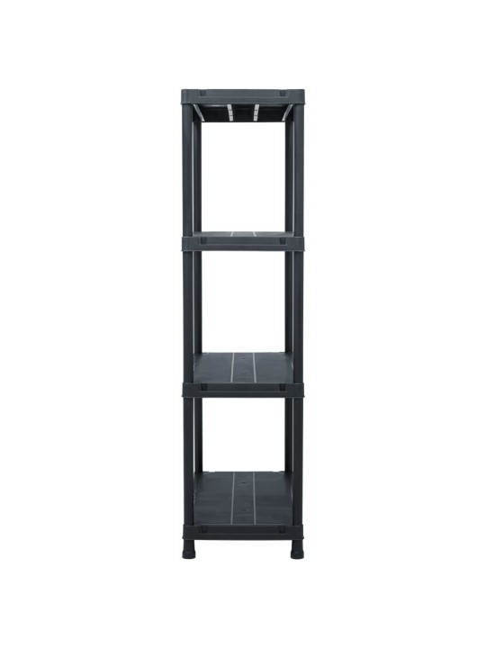 Varastohyllyt 5 kpl muovi 60x30x138 cm musta
