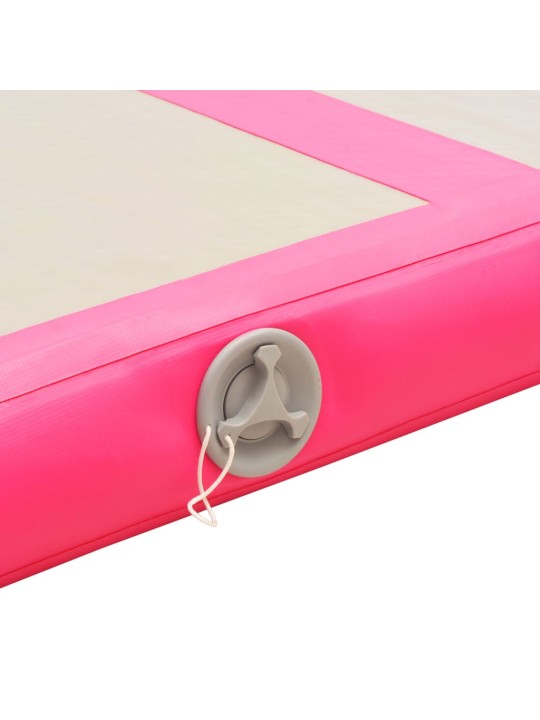 Puhallettava voimistelumatto pumpulla 300x100x10 cm PVC pinkki