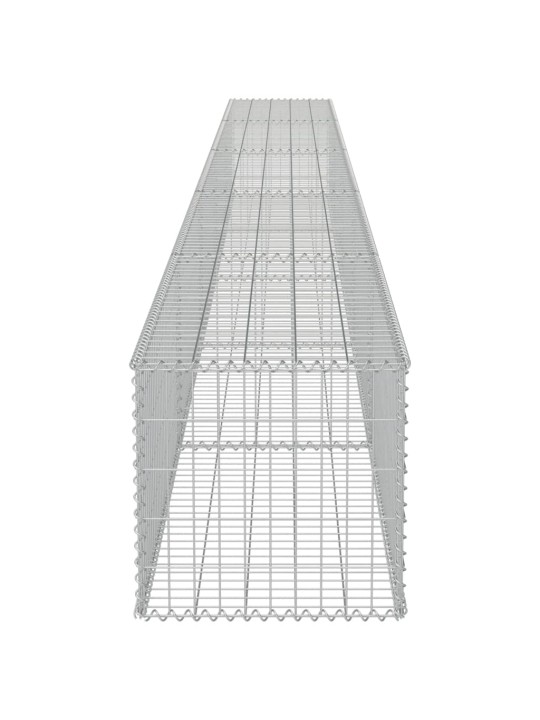 Gabionseinä kansilla galvanoitu teräs 600x50x50 cm