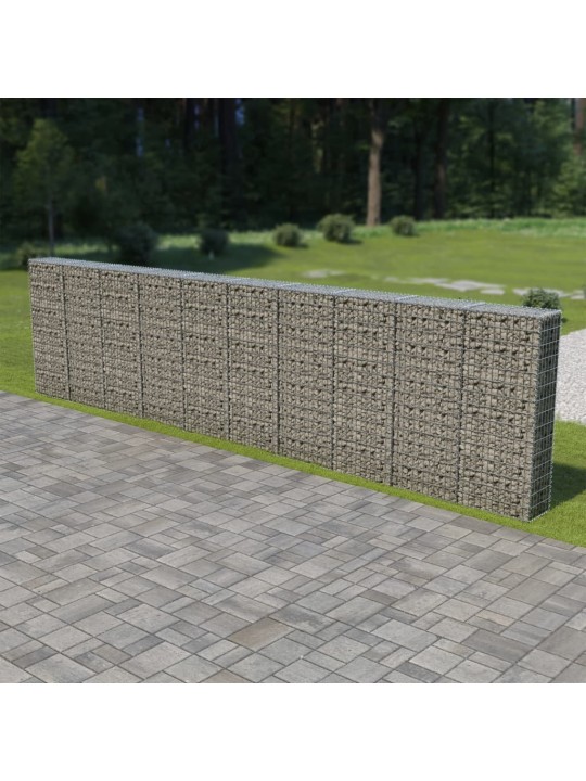 Gabion-kivikori kansilla galvanoitu teräs 600x30x150 cm