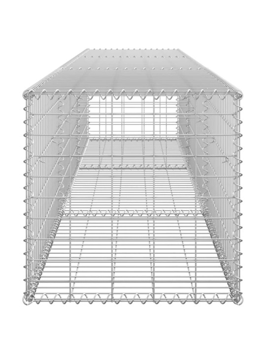 Gabionseinä kansilla galvanoitu teräs 300x50x50 cm