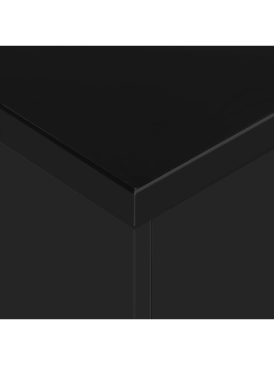 Jatkettava ruokapöytä korkeakiilto musta 175x90x75 cm