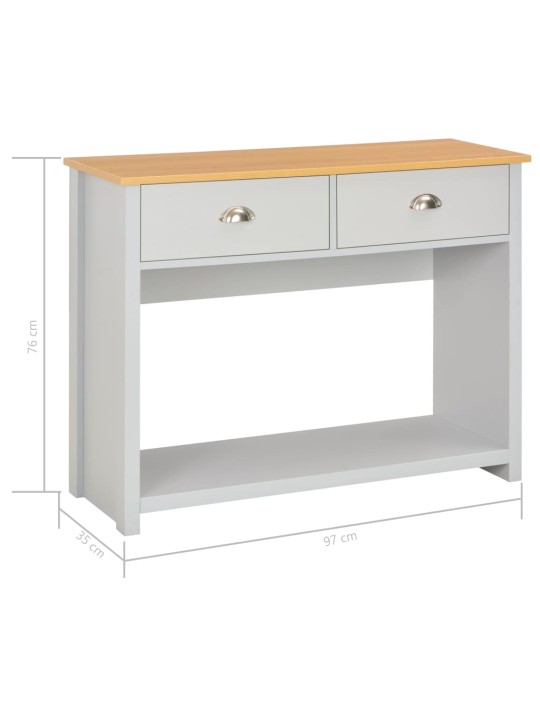 Konsolipöytä harmaa 97x35x76 cm