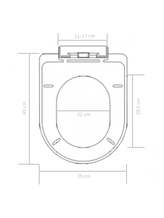 Soft-close WC-istuin pikakiinnityksellä musta