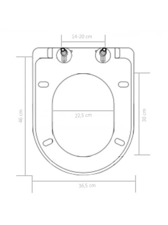 Soft-close WC-istuin pikakiinnityksellä musta