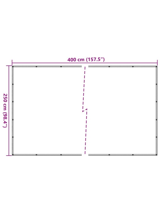 Peräkärryn verkko HDPE 2,5x4 m musta
