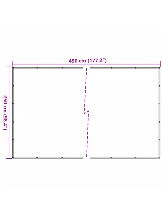 Peräkärryn verkko HDPE 2,5x4,5 m musta