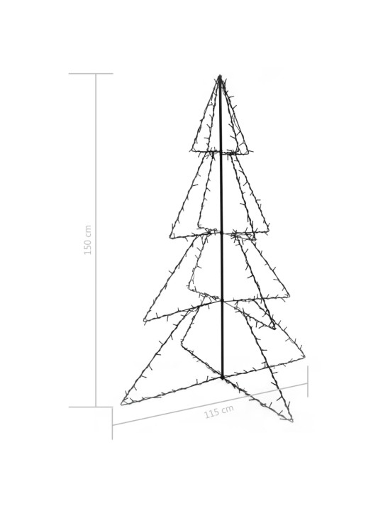 Kartiojoulukuusi 240 LED-valoa sisä/ulkokäyttöön 115x150 cm