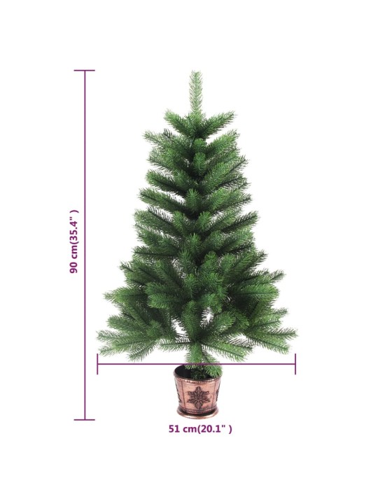 Tekojoulukuusi aidonlaiset havut 90 cm vihreä