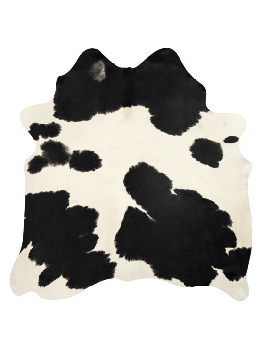Aito lehmäntaljamatto musta ja valkoinen 150x170 cm