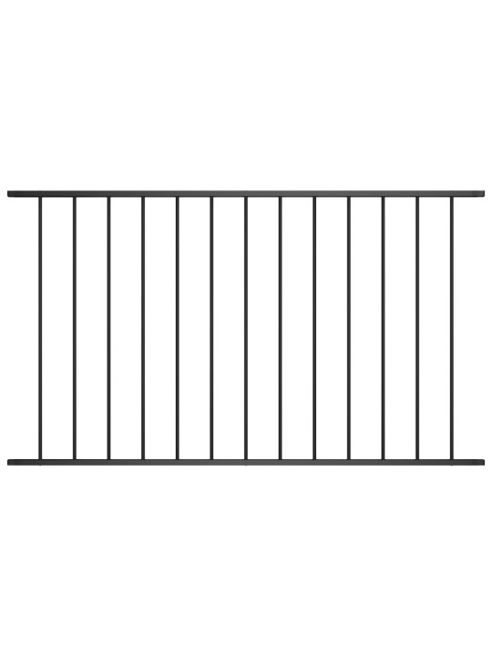 Aitapaneeli jauhemaalattu teräs 1,7x1,25 m musta