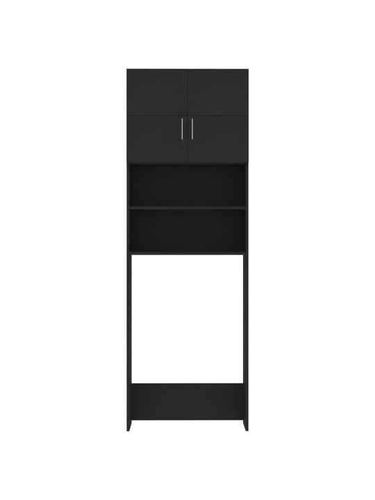 Pesukonekaappi musta 64x25,5x190 cm lastulevy