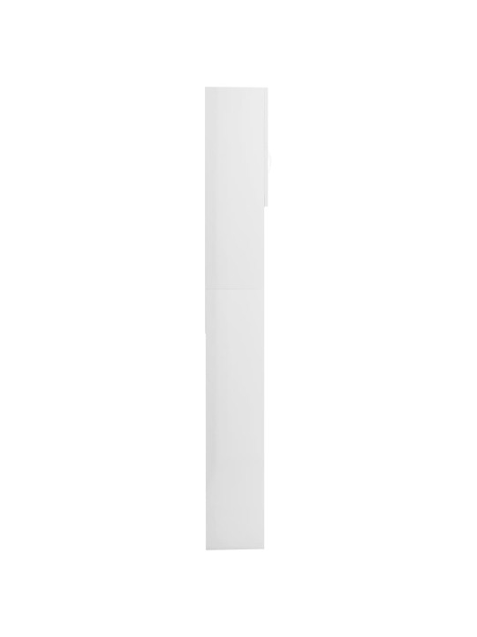 Pesukonekaappi korkeakiilto valkoinen 64x25,5x190 cm