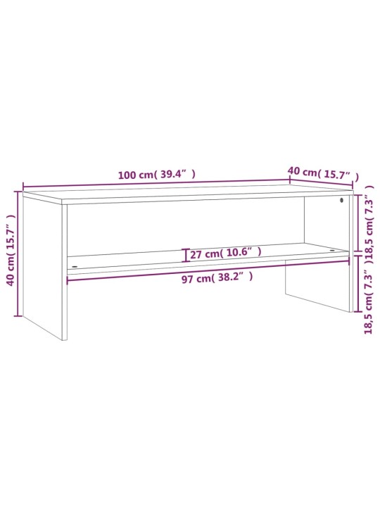 TV-taso Sonoma tammi 100x40x40 cm lastulevy