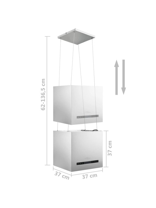 Ripustettava liesituuletin LCD 37 cm ruostumaton teräs