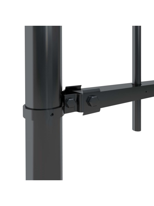 Puutarha-aita kaarikärjillä 5,1x1,5 m teräs musta