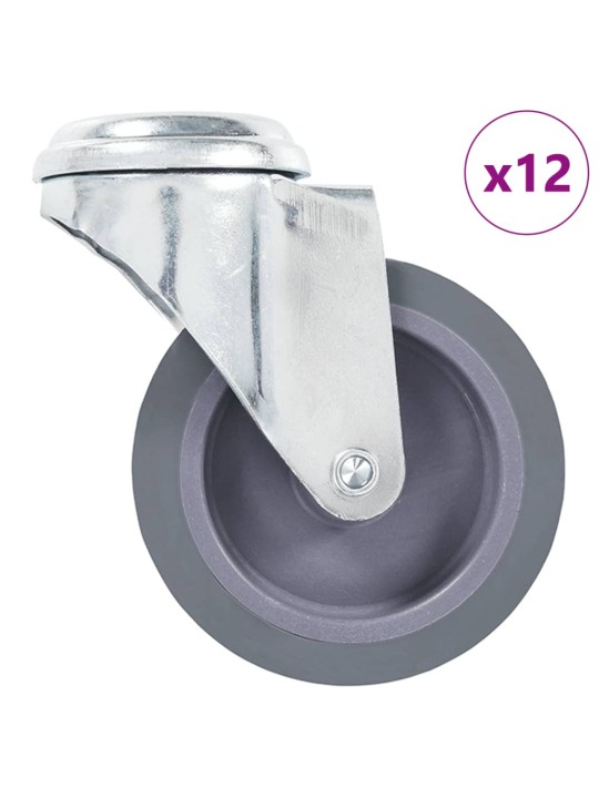 Rullapyörät pultinrei´illä 12 kpl 75 mm
