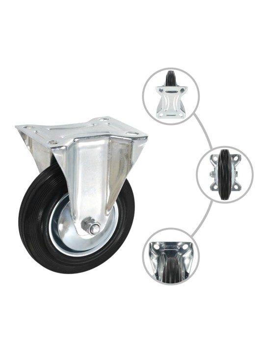Rullapyörät kiinteät 12 kpl 160 mm