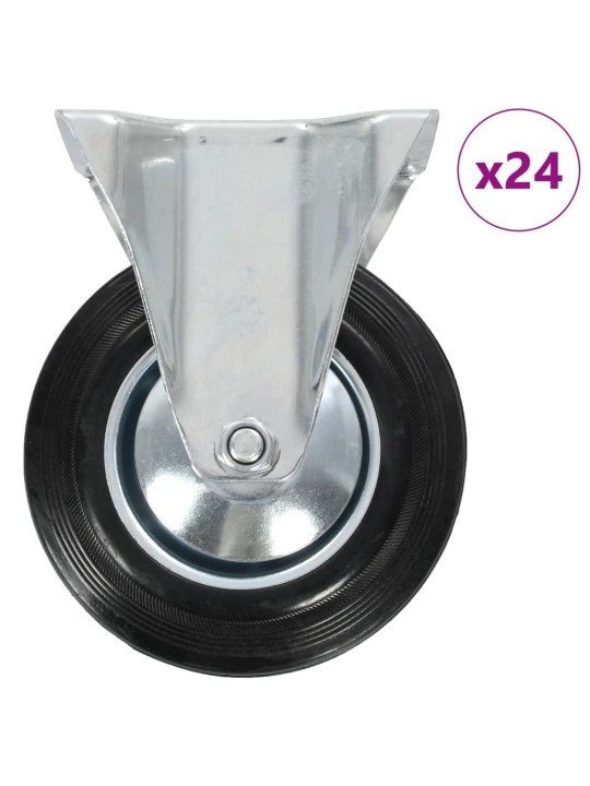 Rullapyörät kiinteät 24 kpl 160 mm