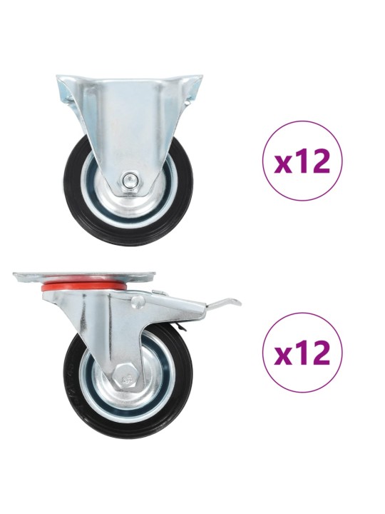 24 kpl Pyörät 75 mm