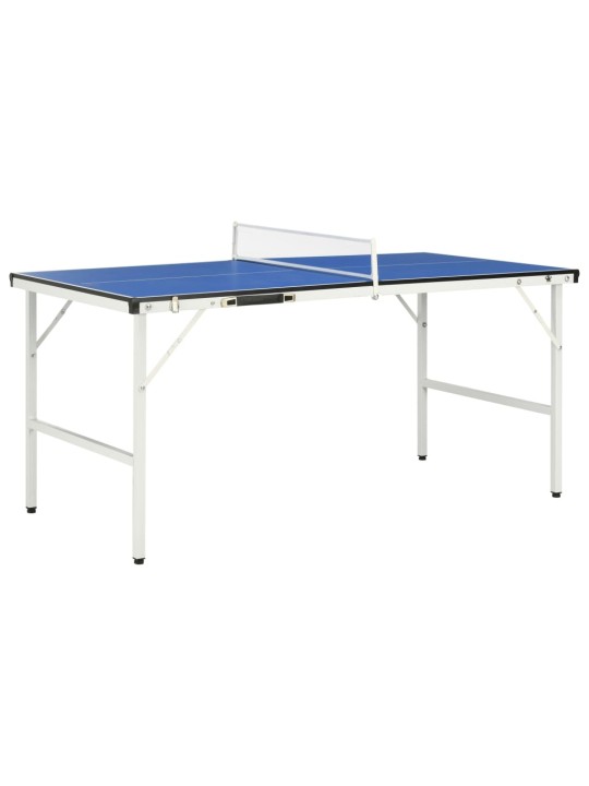 1,5 metrin pingispöytä verkolla 152x76x66 cm sininen