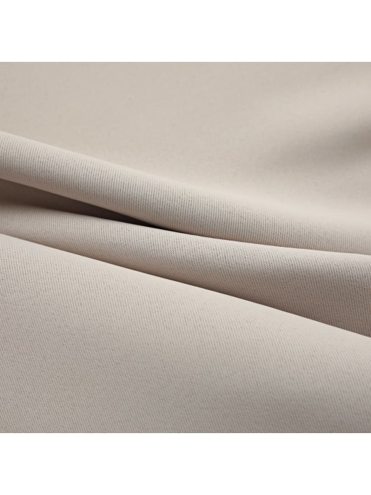 Pimennysverhot metallirenkailla 2 kpl beige 140x245 cm