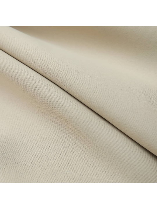 Pimennysverhot koukuilla 2 kpl beige 140x225 cm