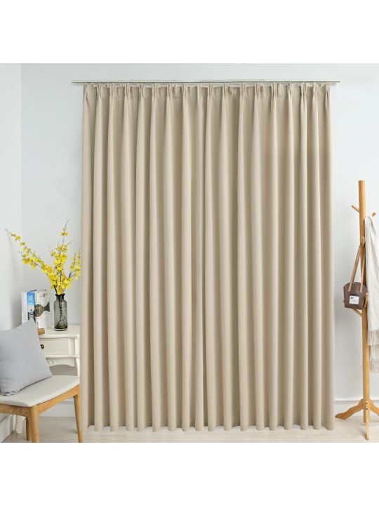 Pimennysverho koukuilla beige 290x245 cm