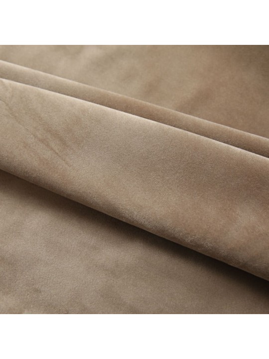 Pimennysverhot koukuilla 2 kpl sametti beige 140x225 cm