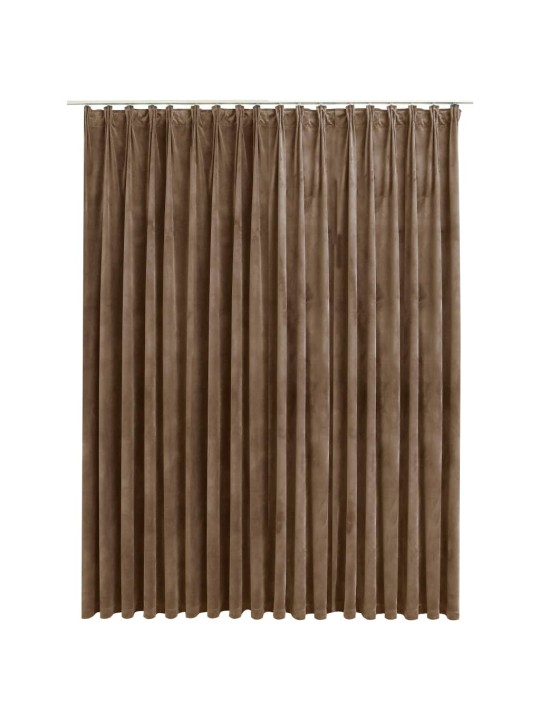 Pimennysverho koukuilla sametti beige 290x245 cm