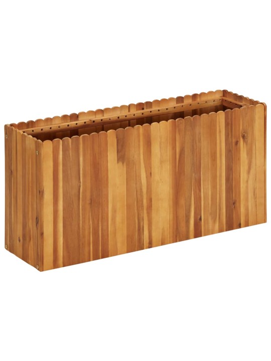 Puutarhan korotettu kukkalaatikko 100x30x50cm täysi akaasiapuu