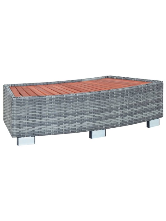 Porealtaan porras harmaa polyrottinki 92x45x25 cm