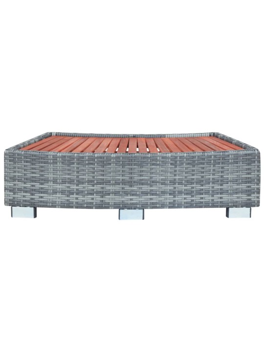 Porealtaan porras harmaa polyrottinki 92x45x25 cm