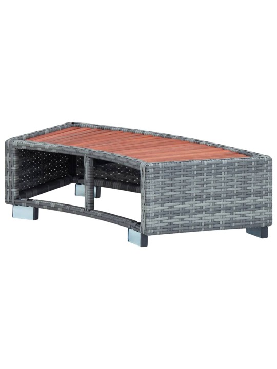 Porealtaan porras harmaa polyrottinki 92x45x25 cm