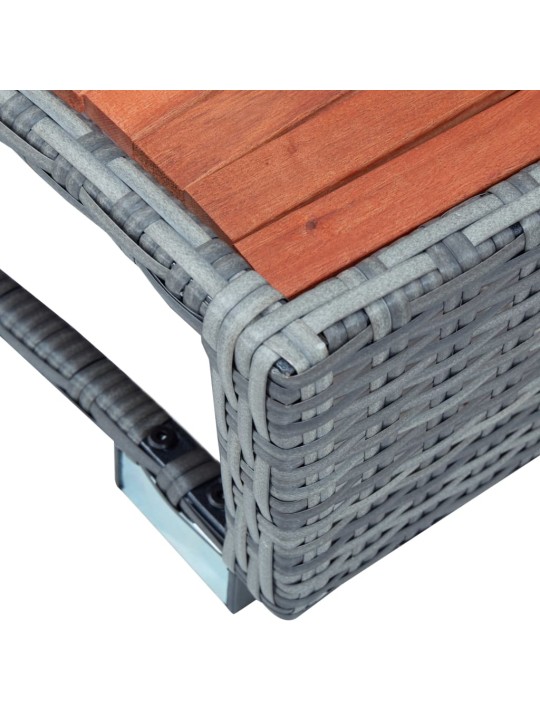 Porealtaan porras harmaa polyrottinki 92x45x25 cm