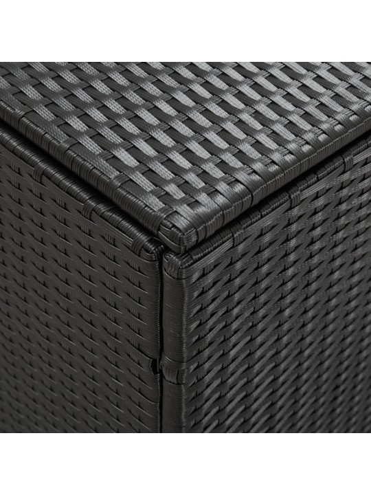 Puutarhan säilytyslaatikko polyrottinki 180x90x70 cm musta