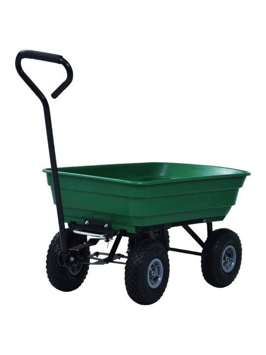 Puutarhan kippikärry 300 kg 75 l vihreä