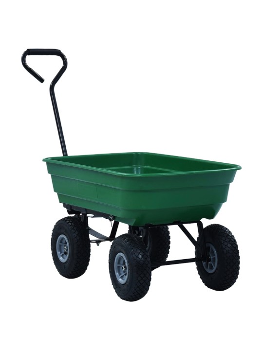 Puutarhan kippikärry 300 kg 75 l vihreä