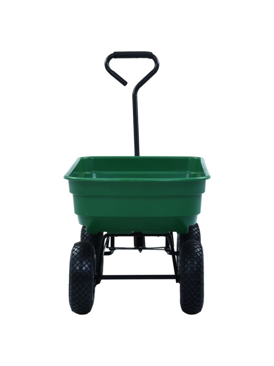 Puutarhan kippikärry 300 kg 75 l vihreä