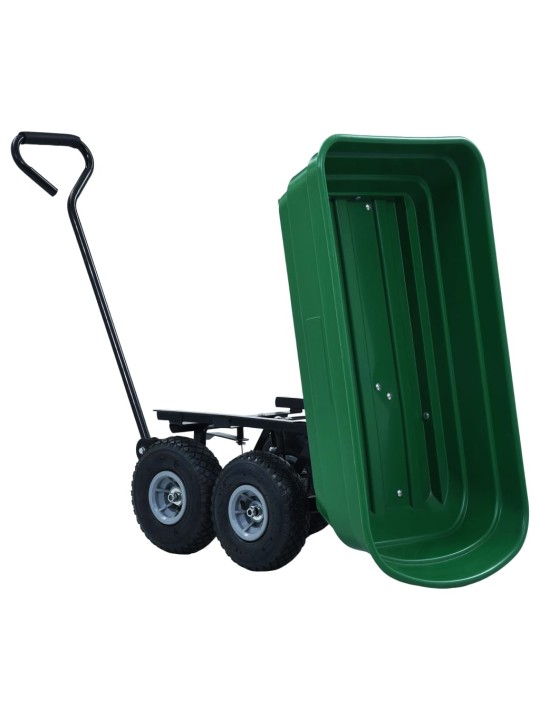 Puutarhan kippikärry 300 kg 75 l vihreä