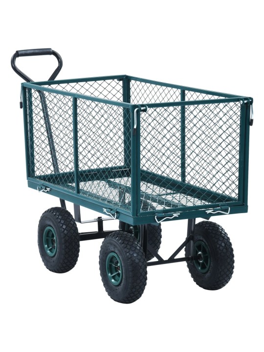 Puutarhan vetokärry vihreä 350 kg